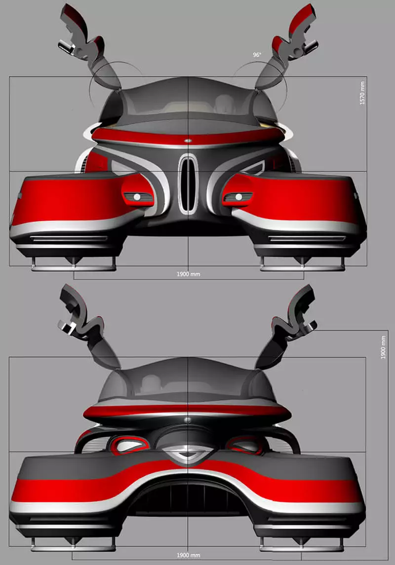 Lazzarini Flying Coupe ұшатын концепті