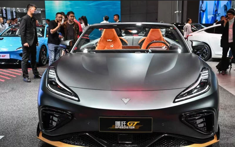 Шанхай 2023 автокөрмесінің экспонаттары. Neta GT Speedster