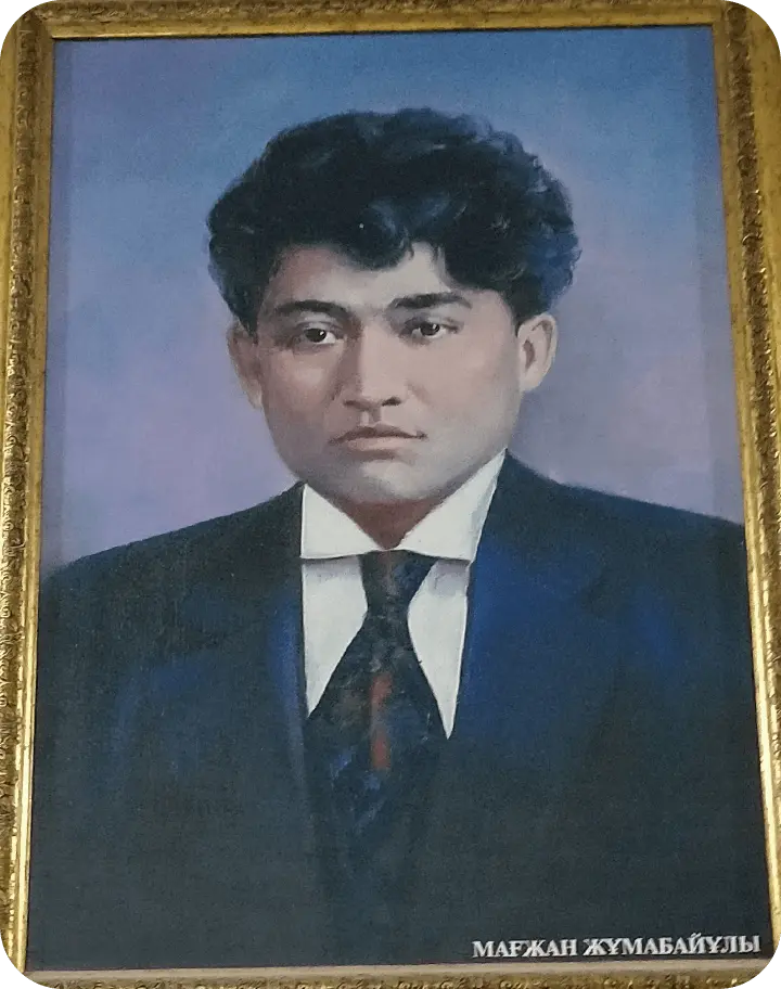 Мағжан Жұмабай портреті. Фото Сарыағаш курортында жасалған